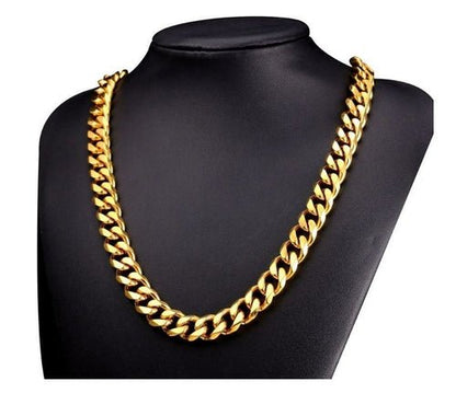 14K Yellow Gold Solid Brass Cuban Classic Chain - Prime Devine SupplyDG19942224mm - 22