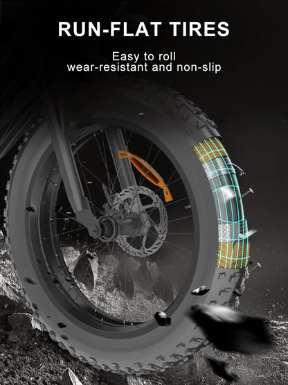 2024 New Arrival X50 Off - road Electric Dirt Bikes 14Ah 25KM/H 20MPH Fat Biked Electric Ebike Fat 20*4 Inch 750w Electric Bike - Prime Devine Supply14:10BlackBlack