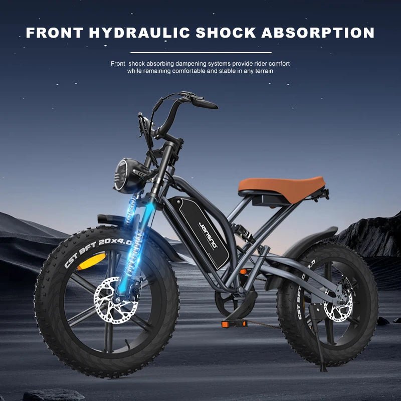 2024 New Arrival X50 Off - road Electric Dirt Bikes 14Ah 25KM/H 20MPH Fat Biked Electric Ebike Fat 20*4 Inch 750w Electric Bike - Prime Devine Supply14:10BlackBlack