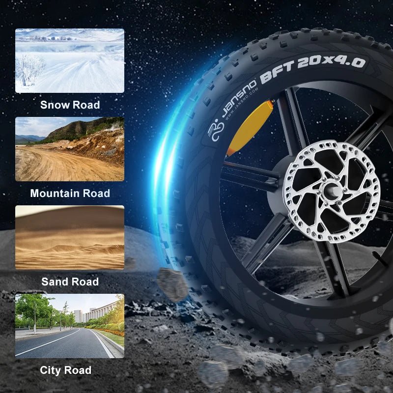 2024 New Arrival X50 Off - road Electric Dirt Bikes 14Ah 25KM/H 20MPH Fat Biked Electric Ebike Fat 20*4 Inch 750w Electric Bike - Prime Devine Supply14:10BlackBlack