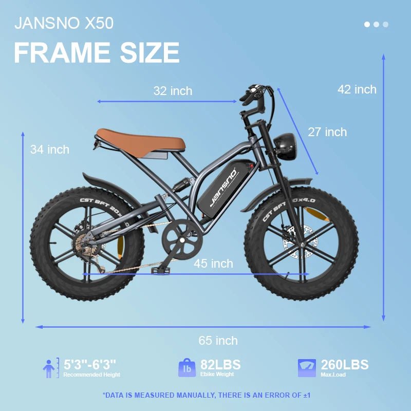 2024 New Arrival X50 Off - road Electric Dirt Bikes 14Ah 25KM/H 20MPH Fat Biked Electric Ebike Fat 20*4 Inch 750w Electric Bike - Prime Devine Supply14:10BlackBlack