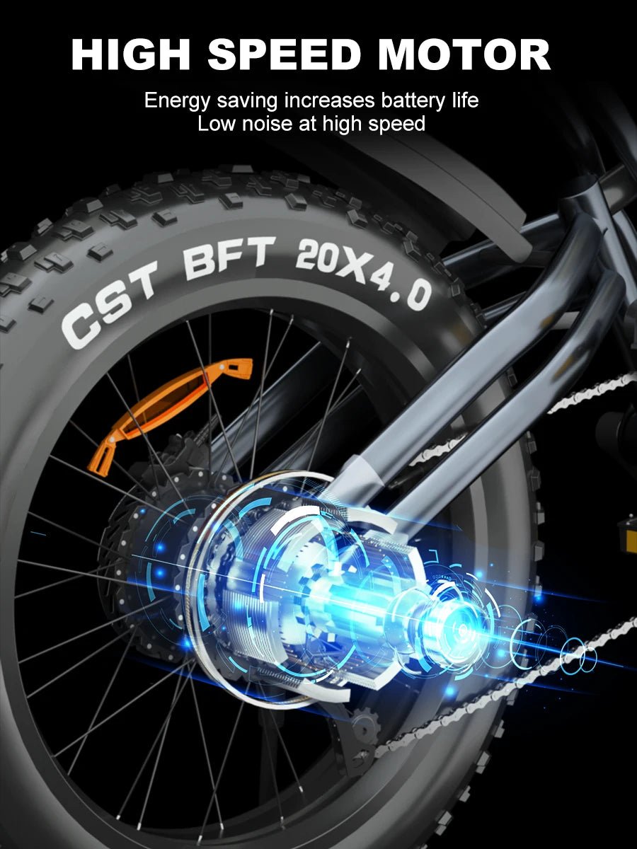 2024 New Arrival X50 Off - road Electric Dirt Bikes 14Ah 25KM/H 20MPH Fat Biked Electric Ebike Fat 20*4 Inch 750w Electric Bike - Prime Devine Supply14:10BlackBlack