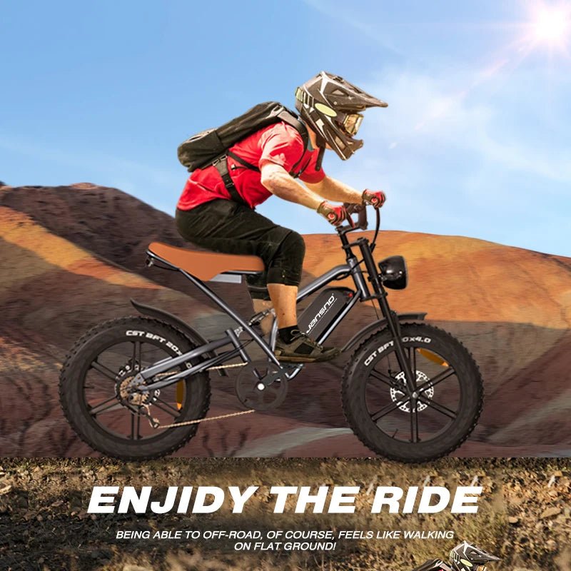 2024 New Arrival X50 Off - road Electric Dirt Bikes 14Ah 25KM/H 20MPH Fat Biked Electric Ebike Fat 20*4 Inch 750w Electric Bike - Prime Devine Supply14:10BlackBlack