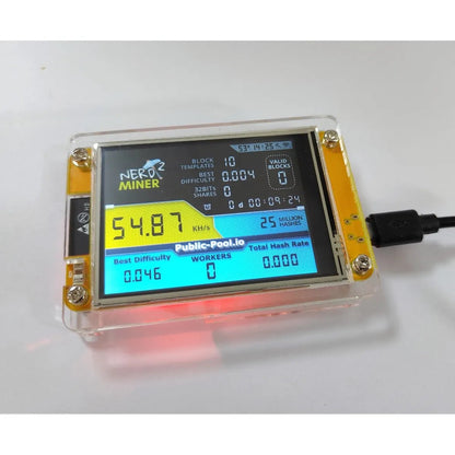 2.8 Inch NerdMiner V2 Hashrate, Smart Display, Crypto Solo, Lottery, Nerd Miner, Bitcoin Miner ESP32 - 2432S028R, 49 k/S - Prime Devine Supply14:366NerdMiner V2 1.6.3NerdMiner V2 1.6.3