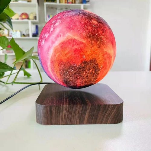 3D Print Moon Lamp Touch Magnetic Levitation Moon Lamp Night Lamp - Prime Devine SupplyDARK WOODEN BASE-EU PLUGEU PLUG
