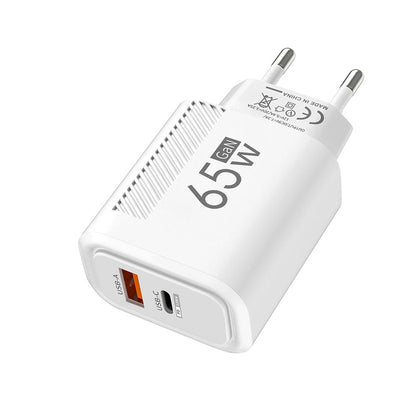 65W GaN Fast Charging USB Type C Charger US EU Plug PD 3.0 Quick Charge Travel Wall Charger For Phone Adapter For iPhone Samsung - Prime Devine Supply14:29EU Plug WhiteEU Plug White