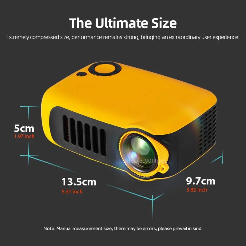 AUN A2000 Mini Projector Home Theater Portable Projector 3D LED Smartphone TV Laser Beamer for Full HD 1080P Video Cinema - Prime Devine Supply14:201441169Black;200009209:201447605Black
