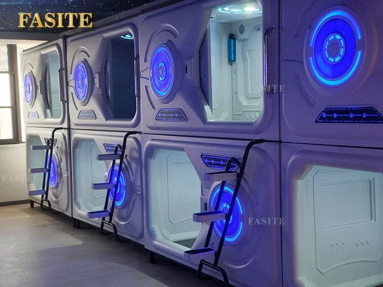 Capsule Sleeping Bed Capsule Room Japanese Style B & B E - Sports Hotel Adult Upper and Lower Bunk Qinglv Single Plastic - Prime Devine Supply14:200004889Accessories AAccessories A