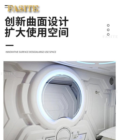 Capsule Sleeping Bed Capsule Room Japanese Style B & B E - Sports Hotel Adult Upper and Lower Bunk Qinglv Single Plastic - Prime Devine Supply14:200004889Accessories AAccessories A