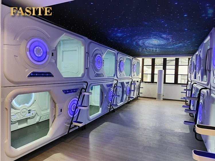 Capsule Sleeping Bed Capsule Room Japanese Style B & B E - Sports Hotel Adult Upper and Lower Bunk Qinglv Single Plastic - Prime Devine Supply14:200004889Accessories AAccessories A