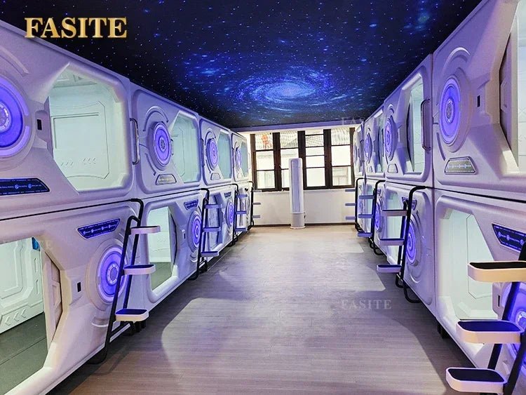 Capsule Sleeping Bed Capsule Room Japanese Style B & B E - Sports Hotel Adult Upper and Lower Bunk Qinglv Single Plastic - Prime Devine Supply14:200004889Accessories AAccessories A