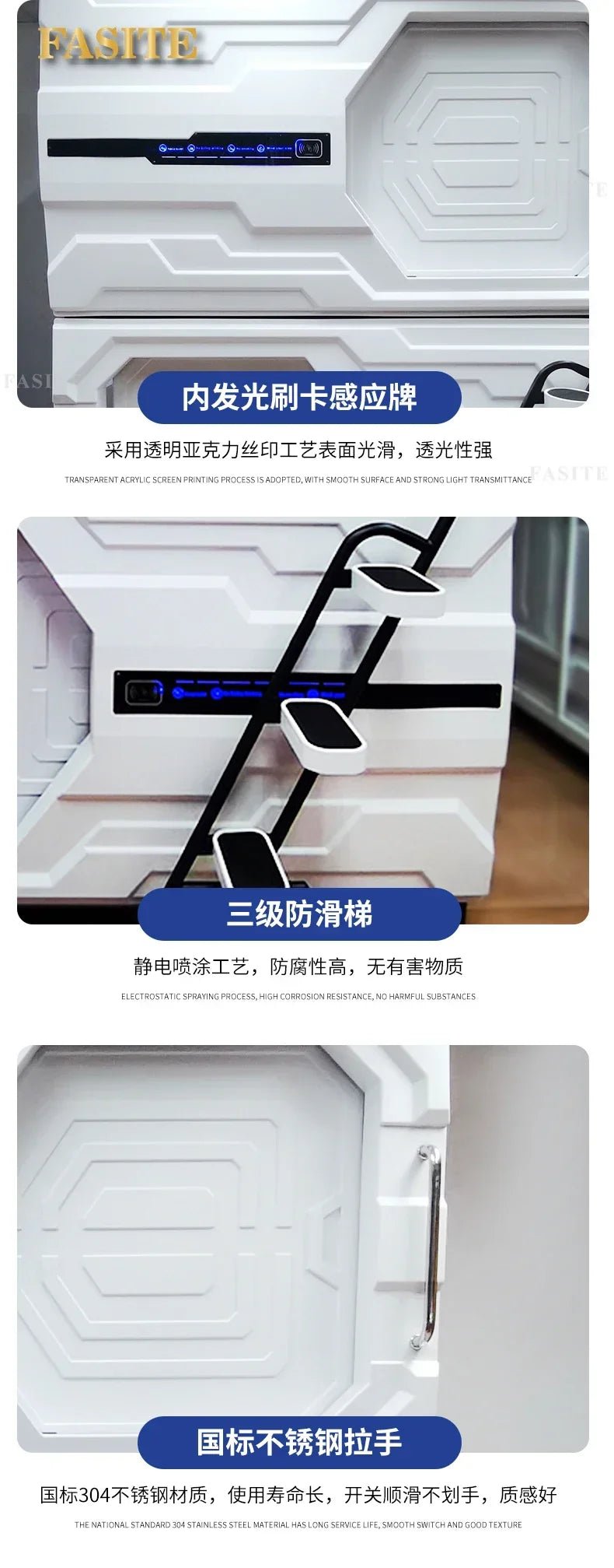 Capsule Sleeping Bed Capsule Room Japanese Style B & B E - Sports Hotel Adult Upper and Lower Bunk Qinglv Single Plastic - Prime Devine Supply14:200004889Accessories AAccessories A