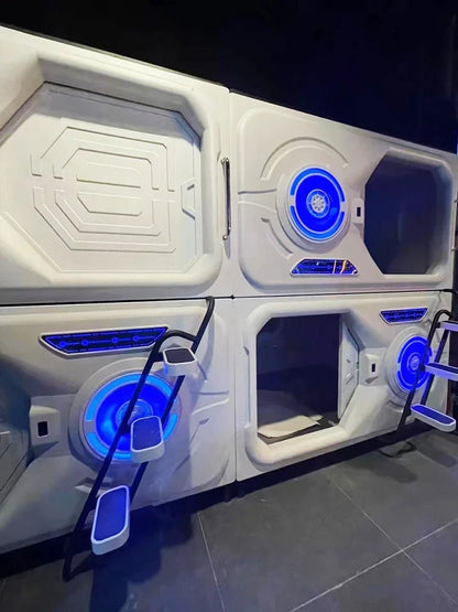 Capsule Sleeping Bed Capsule Room Japanese Style B & B E - Sports Hotel Adult Upper and Lower Bunk Qinglv Single Plastic - Prime Devine Supply14:200004889Accessories AAccessories A