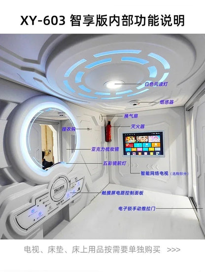 Capsule Sleeping Bed Capsule Room Japanese Style B & B E - Sports Hotel Adult Upper and Lower Bunk Qinglv Single Plastic - Prime Devine Supply14:200004889Accessories AAccessories A