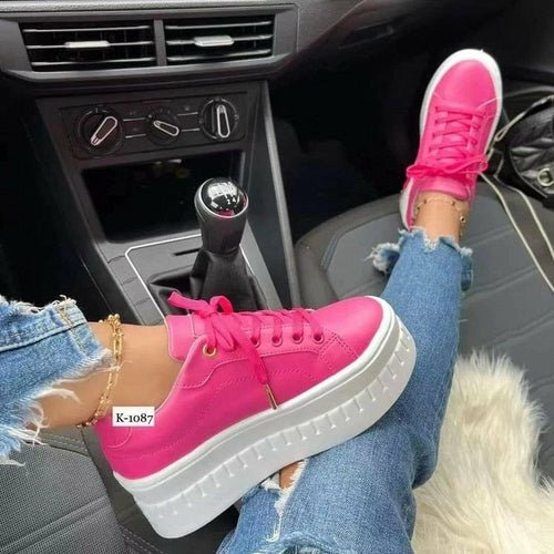 Casual Platform Women's Shoes Flat Womens Sneakers - Prime Devine Supply14:201496390Rosy Red;200000124:200000289Rosy Red