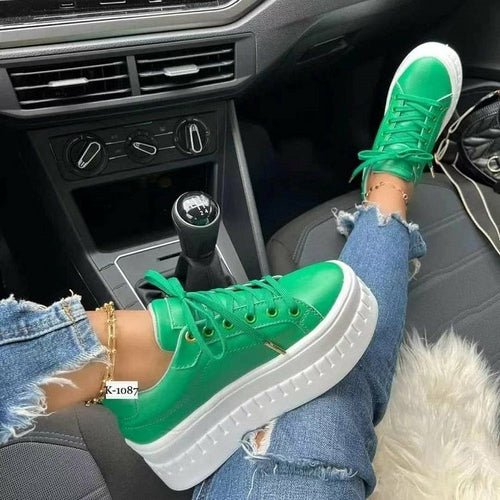 Casual Platform Women's Shoes Flat Womens Sneakers - Prime Devine Supply14:175Green;200000124:1394Green