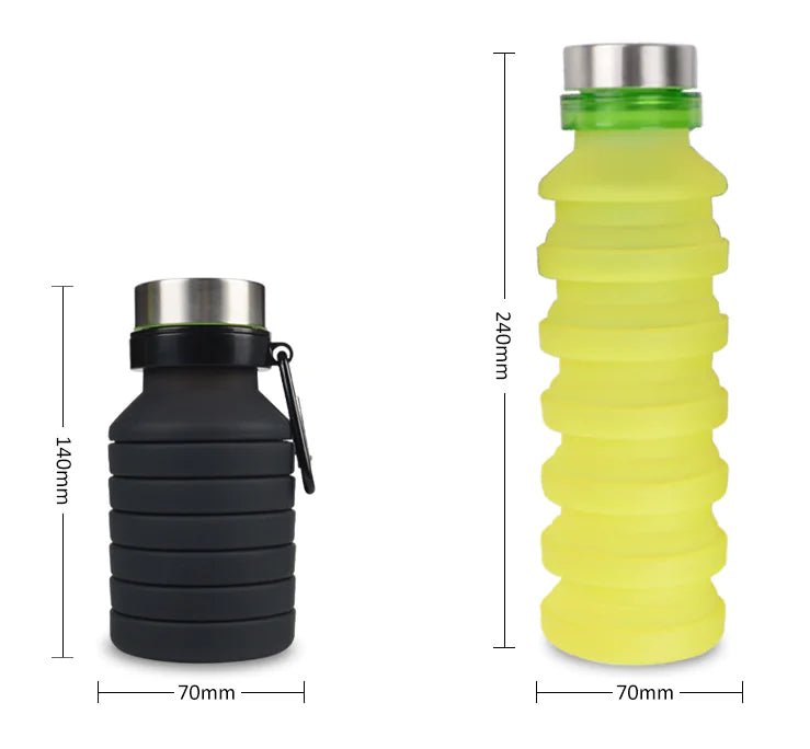 Collapsible Silicone Water Bottle - Prime Devine Supply1775316929538519047Fitness & AccessoriesBlack