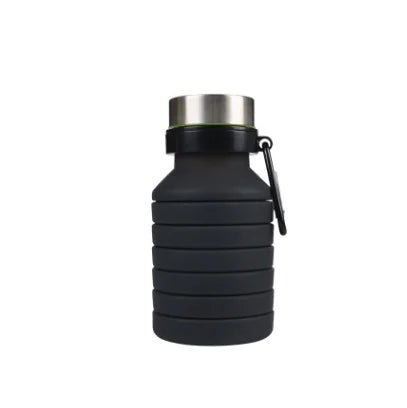 Collapsible Silicone Water Bottle - Prime Devine Supply1775316929538519047Fitness & AccessoriesBlack