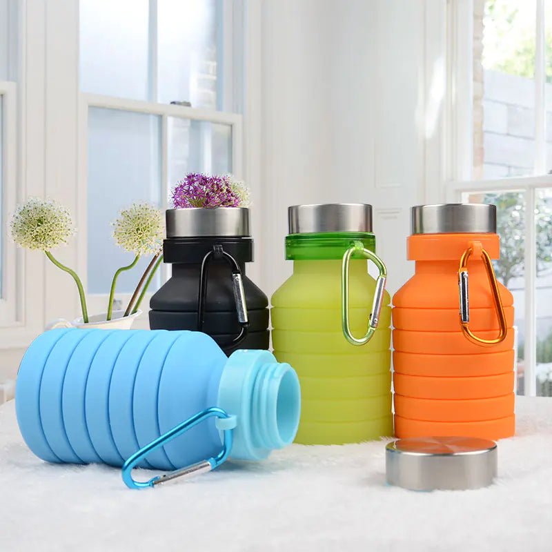 Collapsible Silicone Water Bottle - Prime Devine Supply1775316929538519045Fitness & AccessoriesOrange