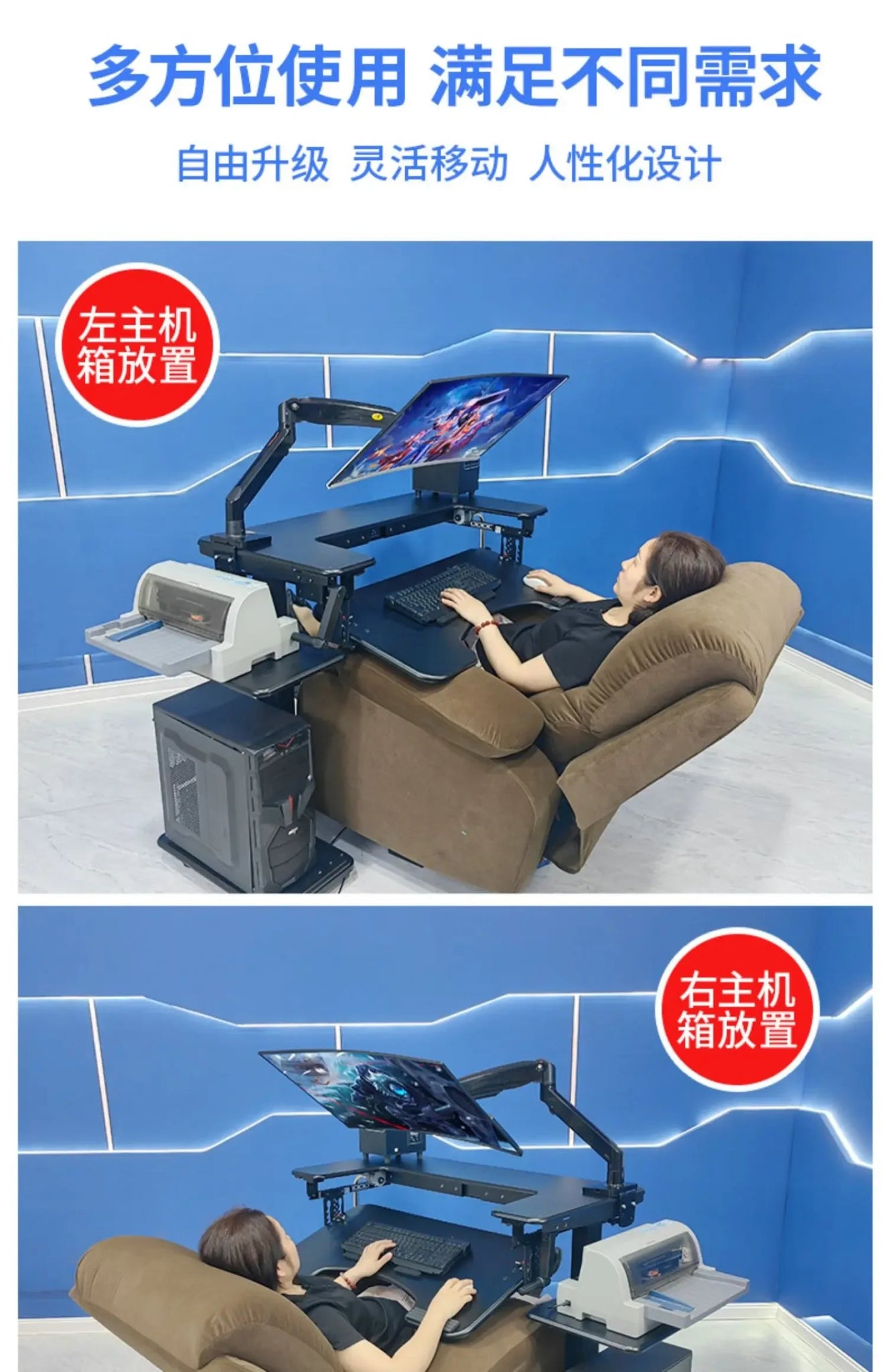 Computer desk bed notebook desktop computer desk bedside table lifting table lazy table cockpit suspension bracket - Prime Devine Supply14:350853Y033Y033