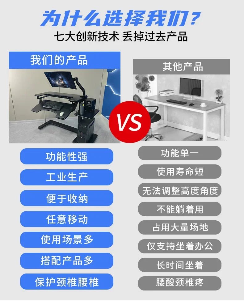 Computer desk bed notebook desktop computer desk bedside table lifting table lazy table cockpit suspension bracket - Prime Devine Supply14:350853Y033Y033