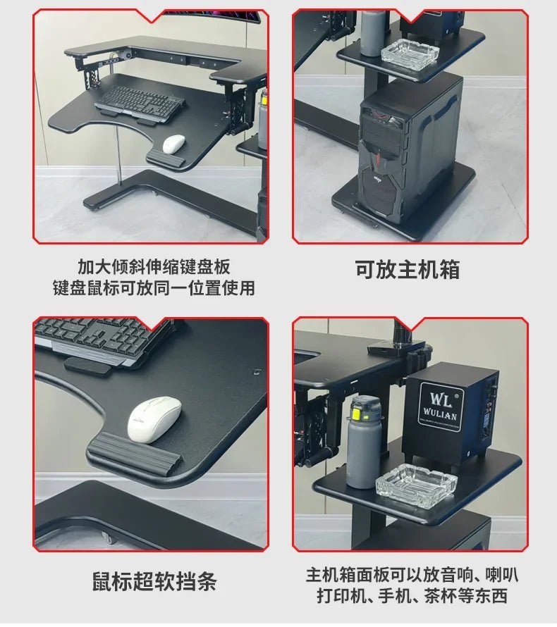 Computer desk bed notebook desktop computer desk bedside table lifting table lazy table cockpit suspension bracket - Prime Devine Supply14:350853Y033Y033