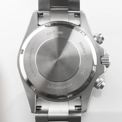 Corgeut 39mm Watch Quartz for Men Luxury Chronograph Fashion Sapphire Trendy Stylish Sports Mens Steel Band Wrist Watches - Prime Devine Supply14:35085012;5:56964930No logo12