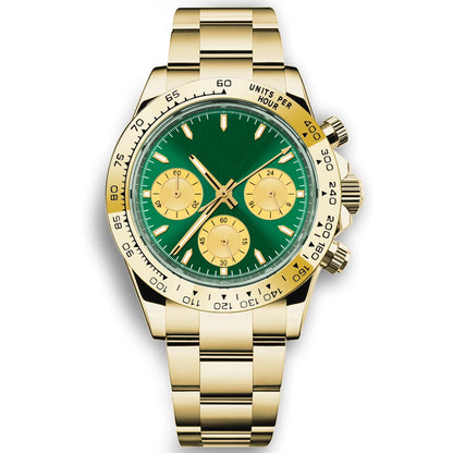 Corgeut 39mm Watch Quartz for Men Luxury Chronograph Fashion Sapphire Trendy Stylish Sports Mens Steel Band Wrist Watches - Prime Devine Supply14:86516;5:57000035Custom logo16