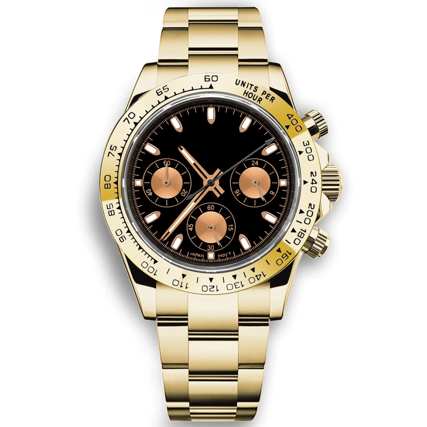 Corgeut 39mm Watch Quartz for Men Luxury Chronograph Fashion Sapphire Trendy Stylish Sports Mens Steel Band Wrist Watches - Prime Devine Supply14:35085012;5:56964930No logo12