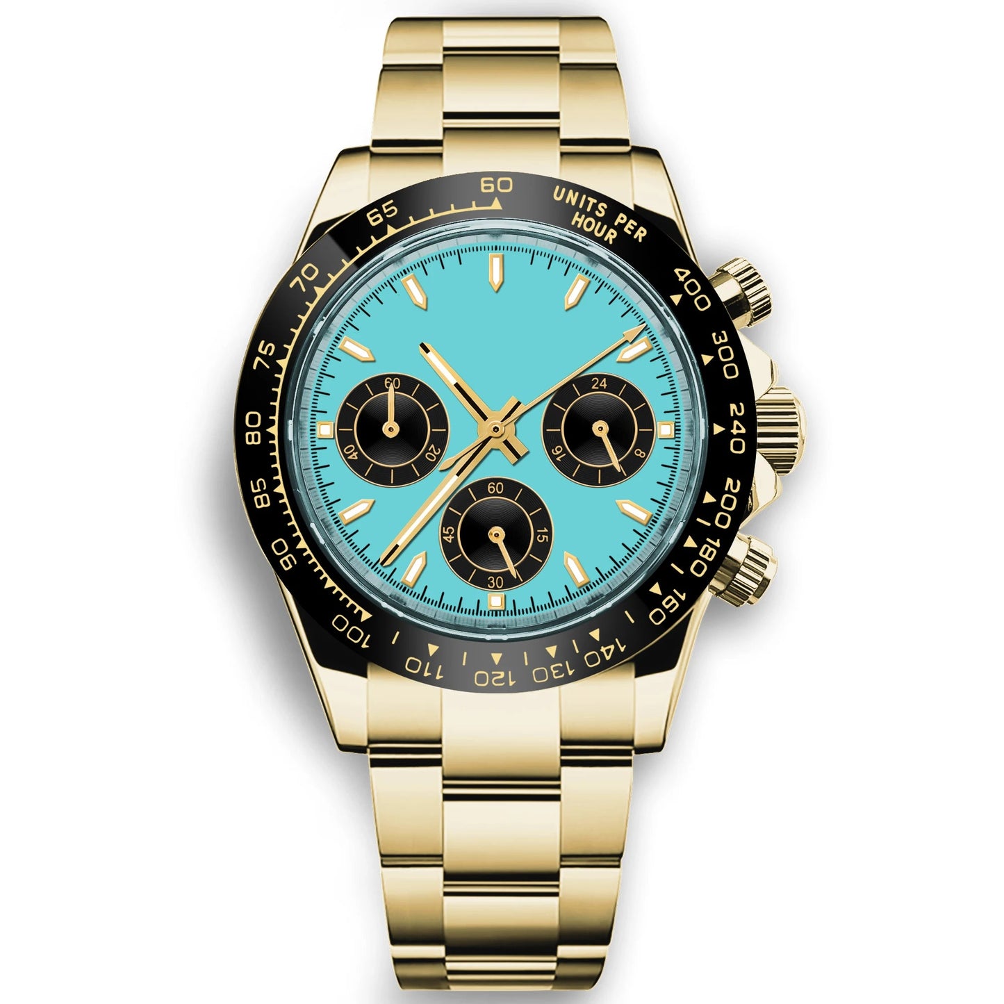 Corgeut 39mm Watch Quartz for Men Luxury Chronograph Fashion Sapphire Trendy Stylish Sports Mens Steel Band Wrist Watches - Prime Devine Supply14:20000510019;5:57000035Custom logo19