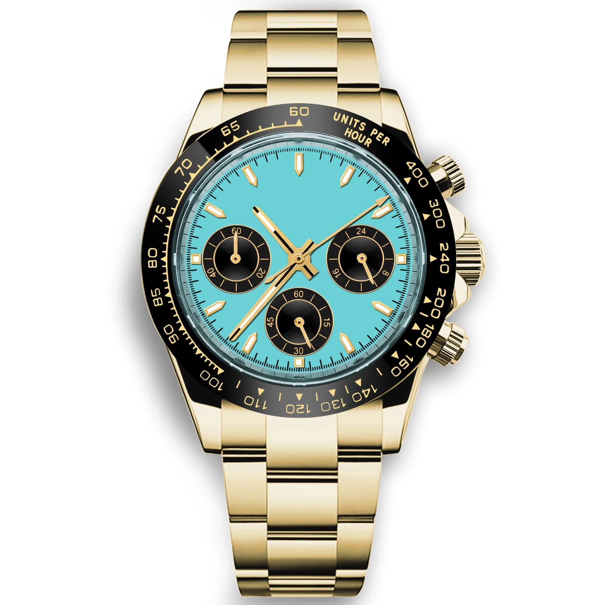 Corgeut 39mm Watch Quartz for Men Luxury Chronograph Fashion Sapphire Trendy Stylish Sports Mens Steel Band Wrist Watches - Prime Devine Supply14:20000510019;5:57000035Custom logo19