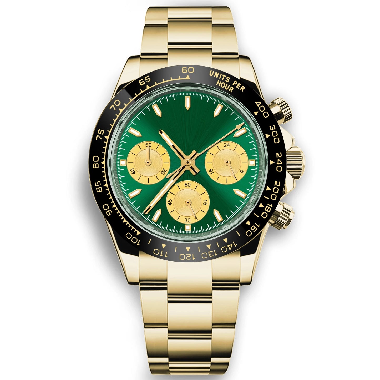 Corgeut 39mm Watch Quartz for Men Luxury Chronograph Fashion Sapphire Trendy Stylish Sports Mens Steel Band Wrist Watches - Prime Devine Supply14:20000091418;5:57000035Custom logo18