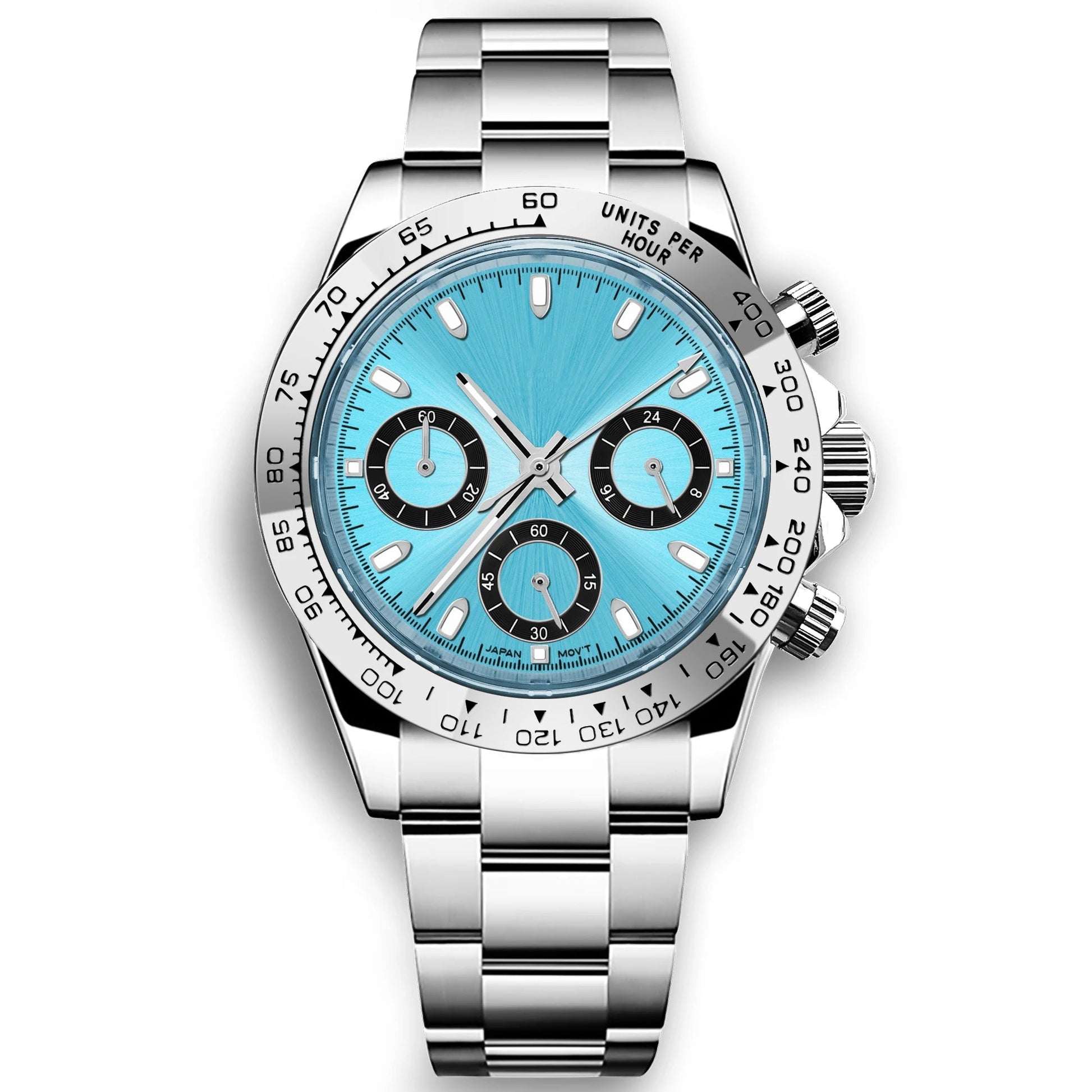 Corgeut 39mm Watch Quartz for Men Luxury Chronograph Fashion Sapphire Trendy Stylish Sports Mens Steel Band Wrist Watches - Prime Devine Supply14:944;5:56964930No logo4