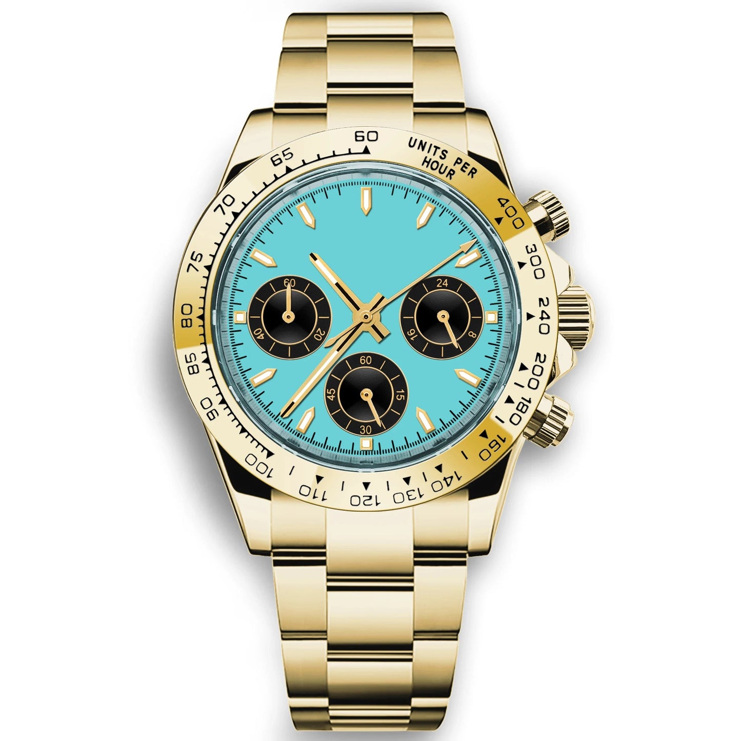 Corgeut 39mm Watch Quartz for Men Luxury Chronograph Fashion Sapphire Trendy Stylish Sports Mens Steel Band Wrist Watches - Prime Devine Supply14:20000008017;5:57000035Custom logo17