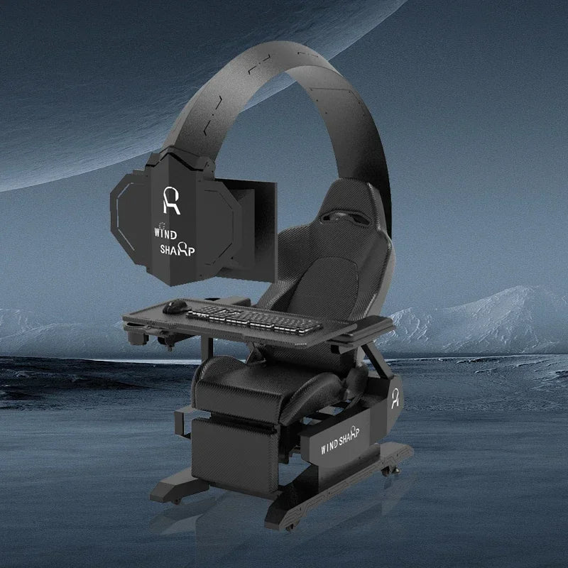 Fengrui Space Cabin Computer Chair Integrated Esports Cabin Comfortable Office Internet Celebrity Anchor Game Cabin Lazy - Prime Devine Supply14:350686blackblack