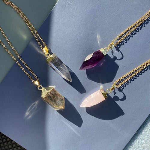 Glow Necklace - Crystal Quartz / Rose Quartz / Amethyst - Prime Devine SupplyAMETHYSTAmethyst