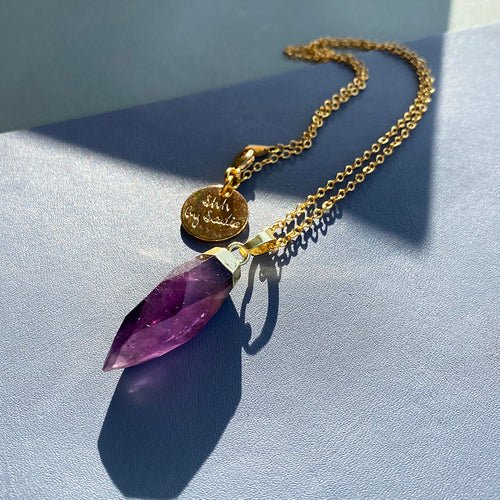 Glow Necklace - Crystal Quartz / Rose Quartz / Amethyst - Prime Devine SupplyAMETHYSTAmethyst