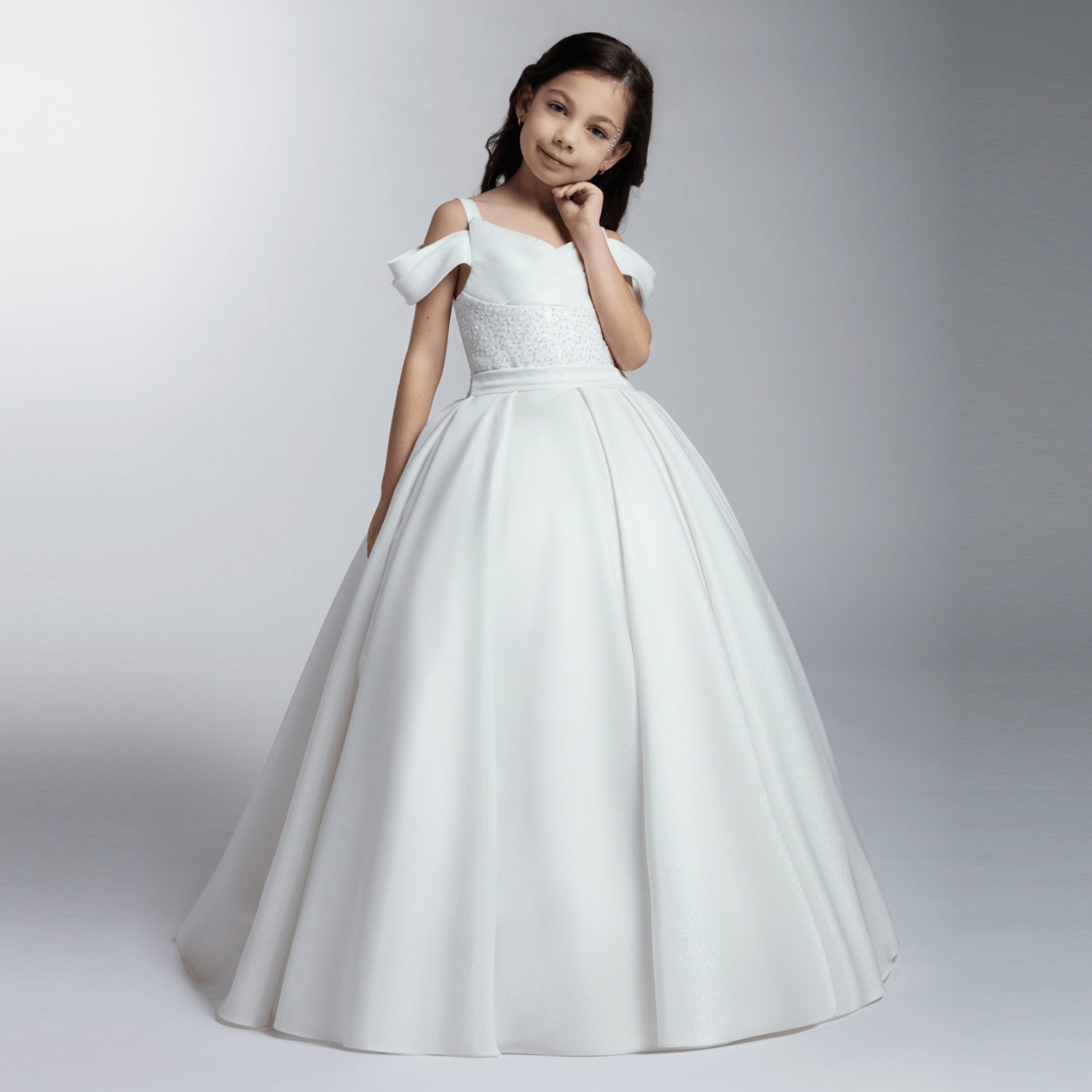 Heavenly Glow Girls Formal Dress - Prime Devine Supply2256_Heavenly GlowFormal GirlsOffwhite
