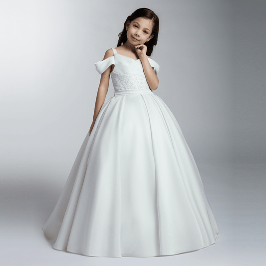 Heavenly Glow Girls Formal Dress - Prime Devine Supply2256_Heavenly GlowFormal GirlsOffwhite