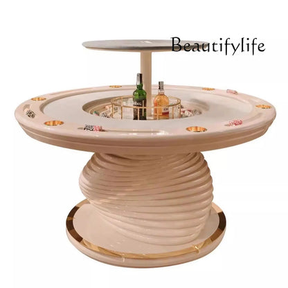 High - end Italian light luxury club multi - person round Depu poker table chip table Texas entertainment chess and card room - Prime Devine Supply14:200006154customizedcustomized