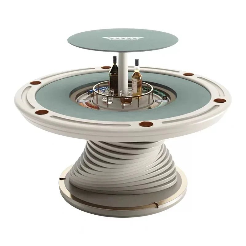 High - end Italian light luxury club multi - person round Depu poker table chip table Texas entertainment chess and card room - Prime Devine Supply14:200006152B 160 X160X 79cmB 160 X160X 79cm