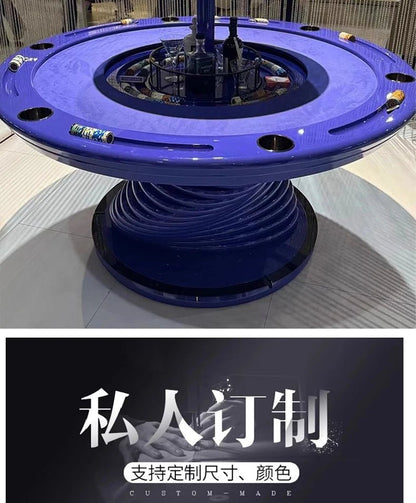 High - end Italian light luxury club multi - person round Depu poker table chip table Texas entertainment chess and card room - Prime Devine Supply14:200006154customizedcustomized
