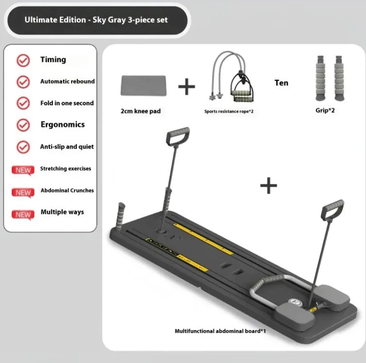 Household Abdominal Wheel Fitness Board - Prime Devine SupplyOXBU87KFitness & AccessoriesGrey folding style