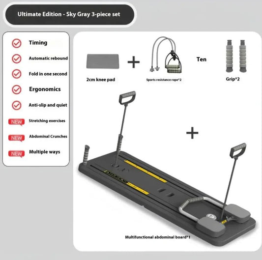 Household Abdominal Wheel Fitness Board - Prime Devine SupplyOXBU87KFitness & AccessoriesGrey folding style