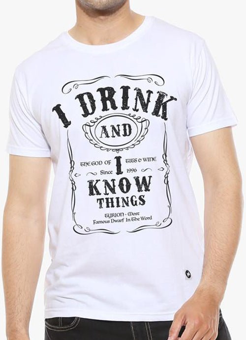 I Drink and I know Things - White Men's T Shirt - Prime Devine SupplySMALLSMALL