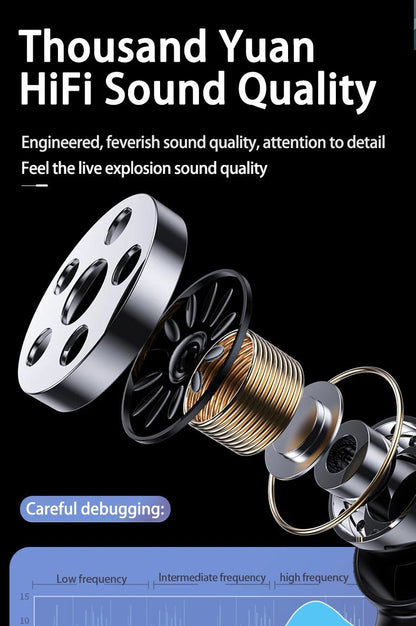 Invisible Headphones TWS Mini Earphones Wireless Bluetooth 5.3 Earbuds with Microphone Noise Reduction In - Ear Headset for Phone - Prime Devine Supply14:175BlackBlack