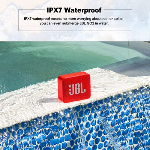 JBL GO 2 Wireless Bluetooth Speaker IPX7 Waterproof With Mic - Prime Devine SupplyBLACKBLACK