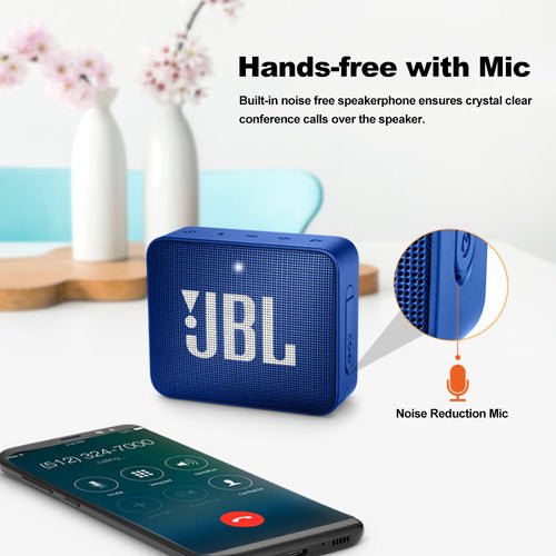 JBL GO 2 Wireless Bluetooth Speaker IPX7 Waterproof With Mic - Prime Devine SupplyBLACKBLACK