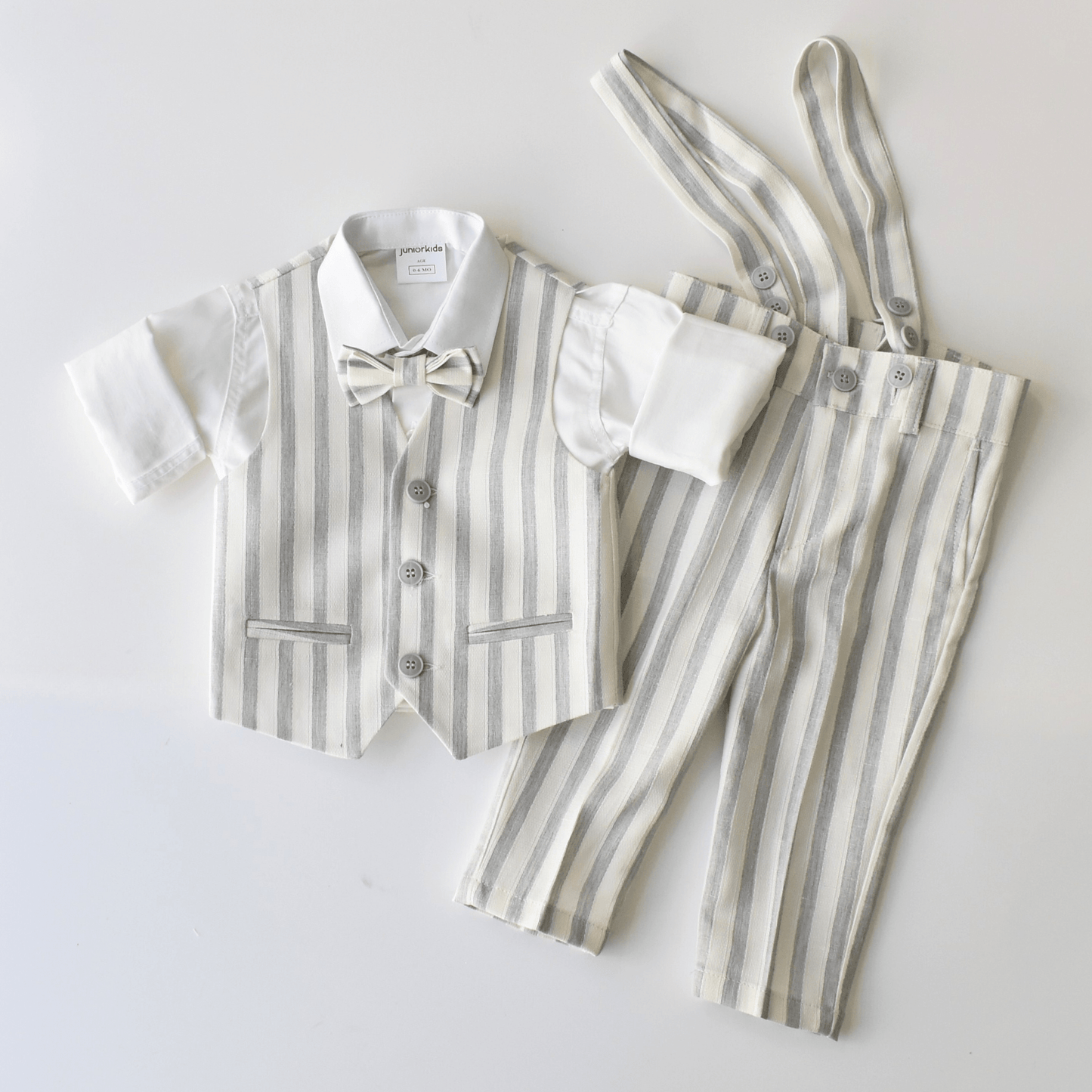 Joey's Stylish Vest Set - Prime Devine SupplyJoey's StylishBaptism BoysGrey