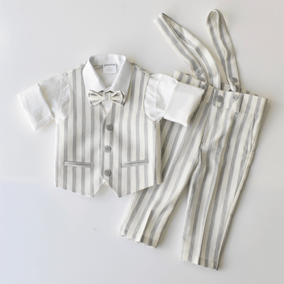 Joey's Stylish Vest Set - Prime Devine SupplyJoey's StylishBaptism BoysGrey